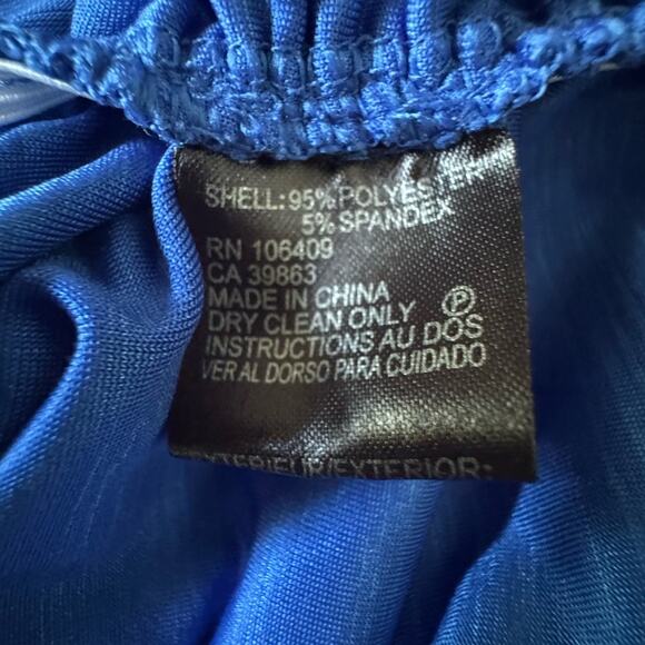 Catherine Malandrino Blue Ruched Long Sleeve Bodycon Dress | Size M - Picture 7 of 7